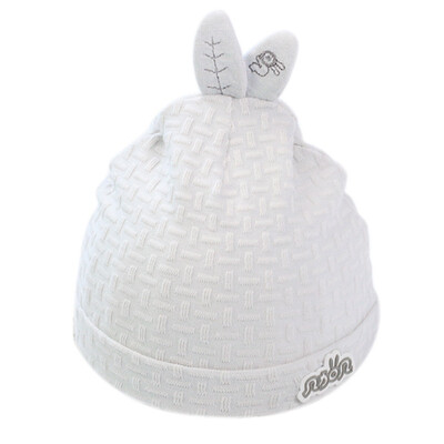 

infant cap spring new baby solid color rabbit ear pullover cap newborn cotton solid color fetal cap for 0-6M