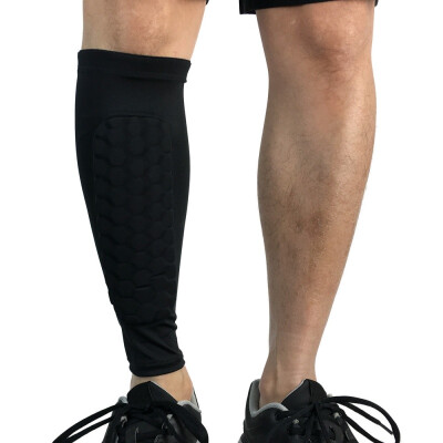 

1Pcs Gym Sport Guard Protector Soccer Honeycomb Anti-crash Leg Calf Sleeve Compression Cycling Running Leg Warmers