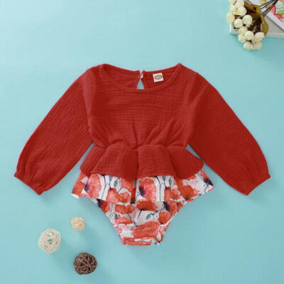 

Infant Newborn Baby Girl Floral Romper Bodysuit Jumpsuit Outfits Clothes Sunsuit