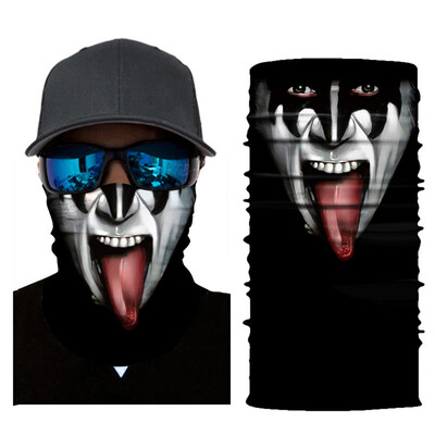 

Motorcycle Head Scarf Balaclava Face Shields Skull Ghost Bandana Scarf Mask Balaklava Neck Warmer