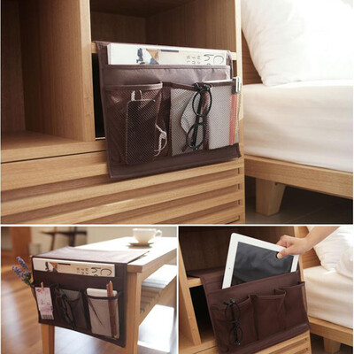 

Gobestart Bedside Sofa Table Cabinet Storage Organizer Pocket Oxford Cloth Book Phone Bag