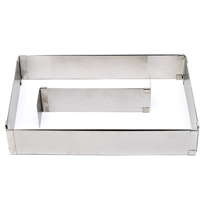 

Stainless Steel Square Mousse Ring Cake Ring Adjustable Telescopic Cake Mold Cake Molding Tool