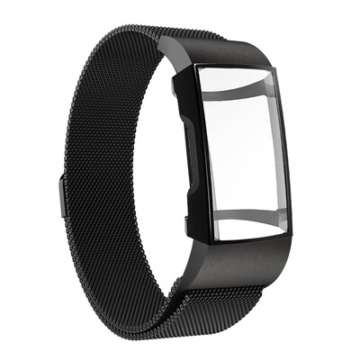 

〖Follure〗Milanese Stainless Steel Watch Band Strap Bracelet Case For Fitbit Charge 3