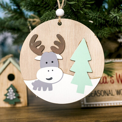 

Tailored Round Wooden Christmas Pendants Christmas Tree Ornaments Home Decoration