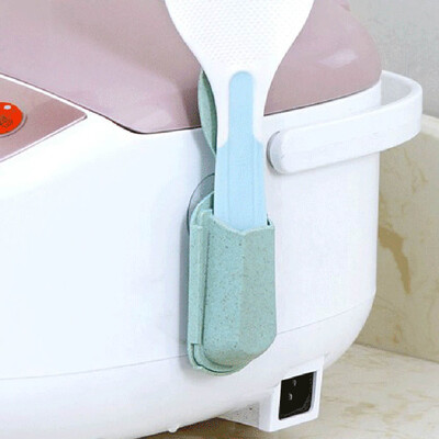 

Wall Mount Tablespoon Rice Scoop Fork Spoon Holder Sucker Household Kitchen Tool