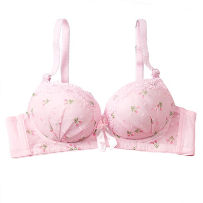 

Teenage Girls bra Printing Gather together Young girls first Training bra teenage Child Fitness 12 - 18y small chest bra