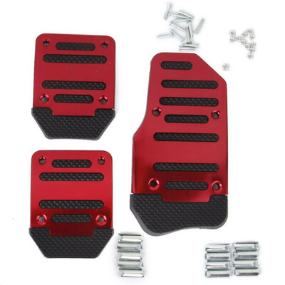 

3 Pcs Universal Aluminium Alloy Racing Non-Slip Car Foot Pedals Pads Cover