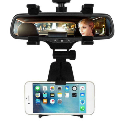 

Universal Car Rear View Mirror Mount Phone Holder Firm Smartphone Stand Cradle Compact&Lightweight