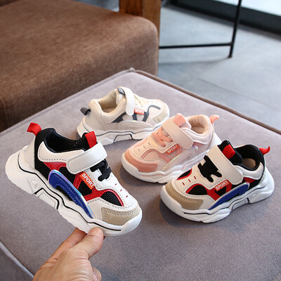 

Children Casual Shoes Fashionable PU Leather Boy Girl Soft Sole Sports Sneakers