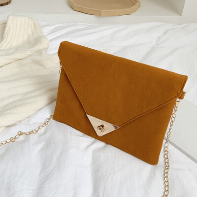 

Tailored Fashion Women Suede Solid Color Clutch Bag Phone Bag Shoulder Bag Messenger Bag