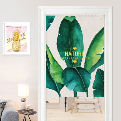 

Toponeto Tropical Plant Curtain Fabric Partition Curtain Cloakroom Decorative Curtain