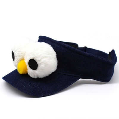 

Sesame Street big eyes empty top baseball cap denim parent child sun hat womens lovely sun hat