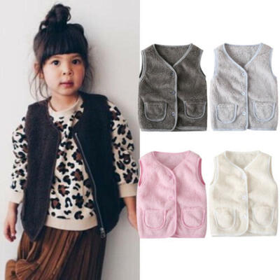 

UK Infant Baby Girl Boy Autumn Winter Clothes Vest Jacket Waistcoat Coat Outwear