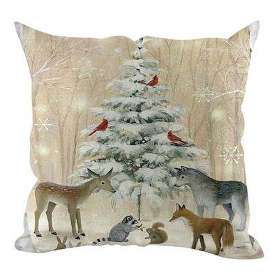 

Siaonvr Christmas Pillow Cover Pillowcases Decorative Sofa Cushion Cover Home Decoration
