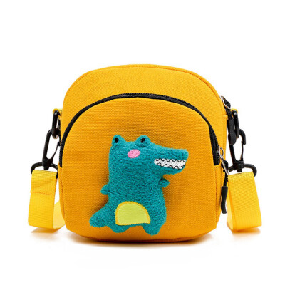 

3Colors girls crossbody bags patchwork dinosaur pattern handbags women shoulder bag zip messenger bag