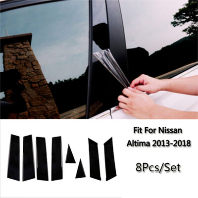 

8pcs Set Door Window Pillar Polished Decoration Stickers For Nissan Altima 13-18