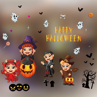 

3D DIY PVC Wall Stickers 2018 Halloween Decoration Wall Decals Vintage Post Removable Sticker Furniture Stickers Decoration