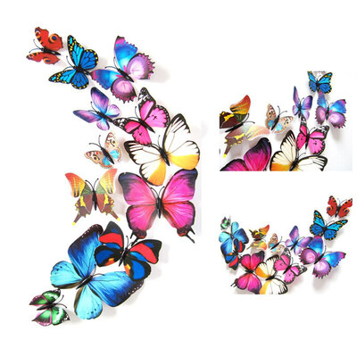 

12pcset Single Layer Wall Stickers PVC Magnet Butterflies DIY Wall Sticker For Kids Room Home Decor