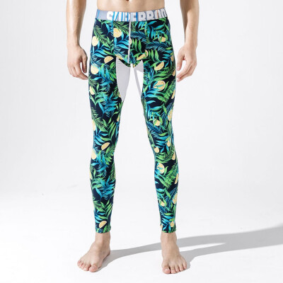 

Gobestart Mens New Winter Style Fashionable Sexy Printed Warm Nine-Cent Pants Leggings