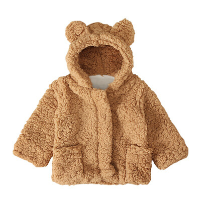 

Infant Girls Clothes New Baby Boys Jacket Toddler Cute Thick Fur Winter Warm Coat Outerwear Hooded Baby Coat
