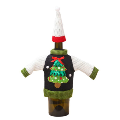 

Christmas Wine Bottle Cover Knit Sweater Santa Wine Bottle Cover For Sweater Party Decorations Wine Bottle Cover