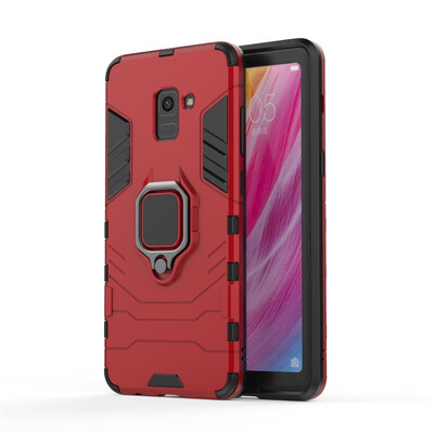 

Car Holder Stand Case For Samsung Galaxy A8 Plus A8 Back Cover Magnetic Bracket Finger Ring Celulars Fecoprior