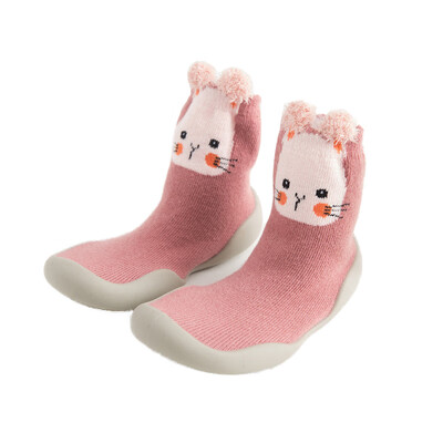 

Newborn Baby Cartoon Rubber Sole Soft Shoes Boys Girls First Walkers Shoes Infant Toddler Soft Sole Anti-slip Shoes Floor Socks