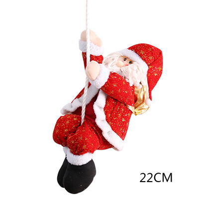 

Rope Climbing Santa Claus For Christmas Tree Indoor Outdoor Wall Window Hanging Pendant Ornament Decor 22cm30cm36cm46cm56cm