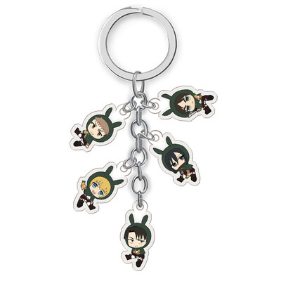 

Anime Attack On Key Chain Acrylic Pendant Anime Accessories Cartoon Cosplay Anime Fans Gifts