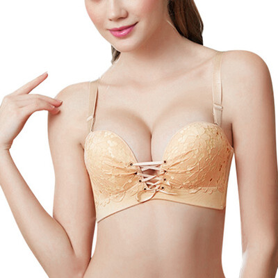 

1PC Women Lace Sexy Lingerie Push-up Underwear Women No Rims Non-slip Beauty Back Front Strap Bra