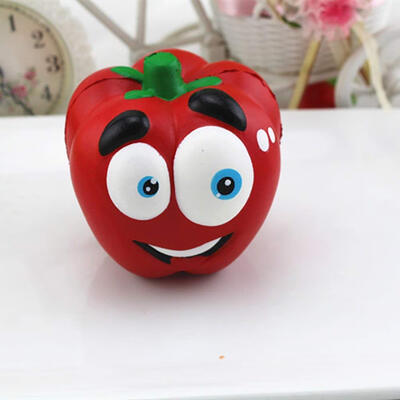 

UpperX Squishies kawaii pepper smile slowly rising charm soft toy anti-pressure squeeze mini Squishy toy pressure relief toy