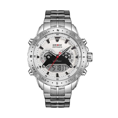 

WEIDE WH8501 Dual Display Two Movement Digital Quartz Men Watch 3ATM Waterproof Business Sports Luminous Military Watch Dual Time