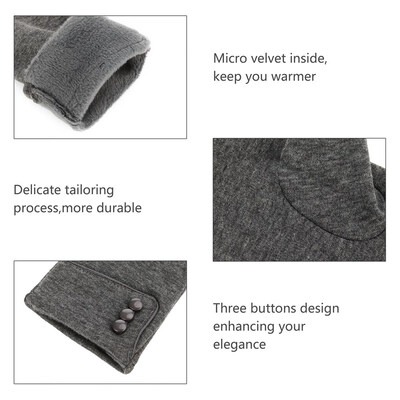 

Womens Screen Gloves Warm Lined Thick Touch Warmer Winter Gloves