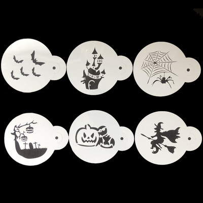 

Halloween Cappuccino Coffee Barista Stencils Template Duster Spray Art Print Mold Hot
