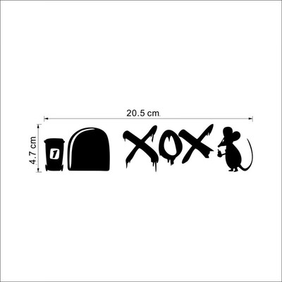 

Wall Sticker DIY Rats Mouse Horror Wall Sticker Decal Home Decor Floor Bedroom Decor Kitchen Kids