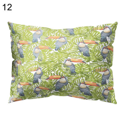 

Flower Leaf Bird Cube Plaid Pillow Case Cushion Cover Sofa Bed Car Cafe Decor