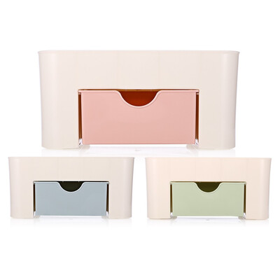 

Plastic Desktop Cosmetic Storage Box Container with Drawer High-quality Cosmetic Storage Box