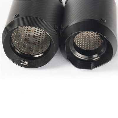 

38-51mm Motorcycle Carbon Fiber Color Tail Tube Exhaust Muffler Pipe Silencer