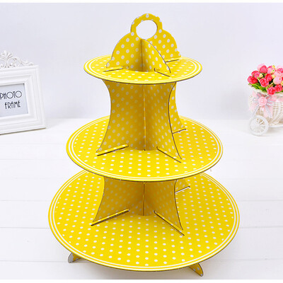 

3Layer Paper Round Cup Cake Stand Cup Holder Wedding Birthday Party Decorations Events Dessert Sugarcrafts Display Stands