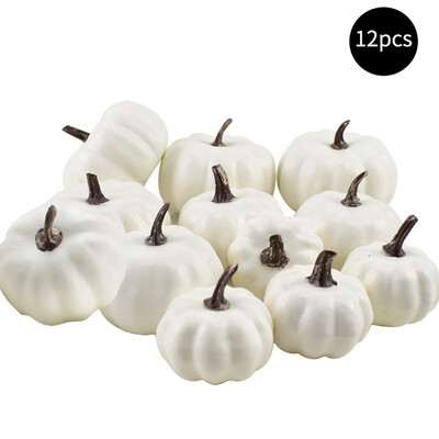 

Artificial Pumpkins Creative Lifelike Simulation Artificial Pumpkins 12 Pcs Festive Wedding Halloween Party Home Decoration