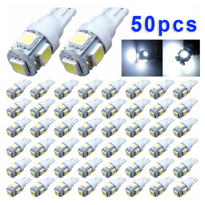 

Car T10 Wedge LED License Plate Signal Indicator White Lamp Bulbs Replacement