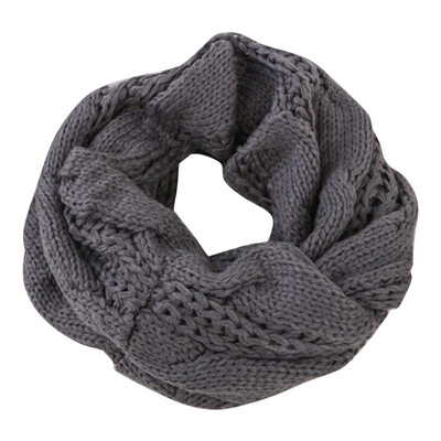 

Tailored Fashion Winter Keep Warm Scarves Womens Solid Braid knitting Wool Ring Scarfs