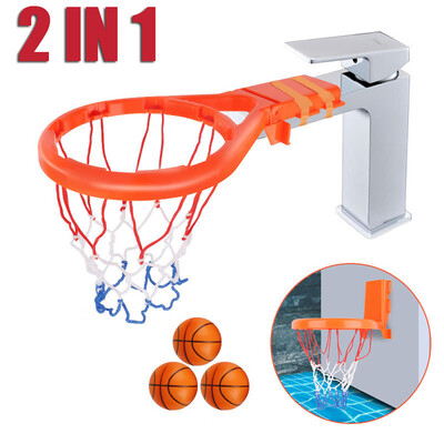 

YIWULA2 IN 1 Bath Toy Fun Basketball Hoop & Basketballs Set for Boys&Girls