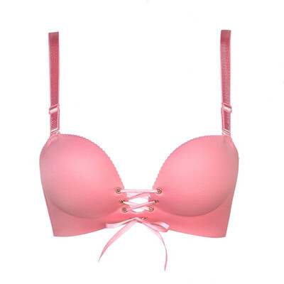 

2019 Women Super Push Up Drawstring Bras Smooth Padded Underwear Bra Wireless Comfort Adjust Female Intimates Tops