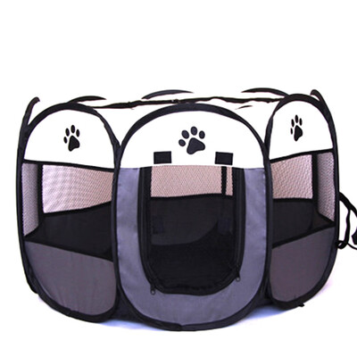 

Pet Tent Portable Removable Waterproof Folding Dog House Soft Kennel Cat Cage