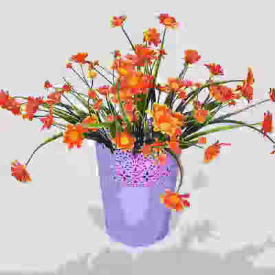

Artificial Daisy Flower Leaves Fake Plants For Home Office Wedding Decoration Supply