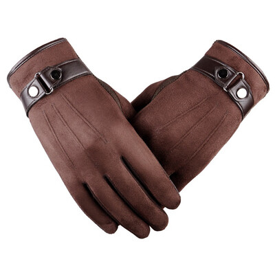

New Fashion Winter Warm Suede Gloves Cycling Hiking Driving Gloves Plus Velvet Thickening Screen Touch Gloves Unisex Gloves