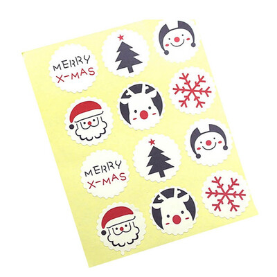 

Merry Christmas Theme Sealing sticker DIY Gifts posted Baking Decoration package label Multifunction