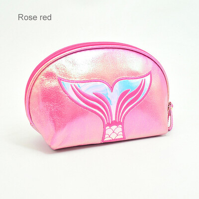 

Tailored Fashion Women Fishtail Leather Zipper Handbags Cosmetic Bag Makeup Pouch Purses