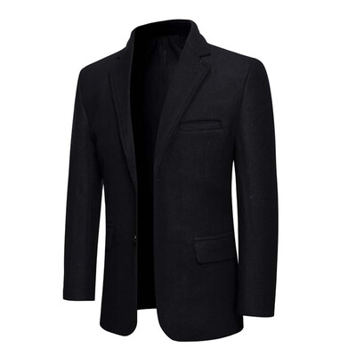 

Gobestart Mens New Style Turn-down Collar Long Sleeve Casual Suit Slim Fit Coat Jacket